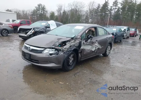 2012 Honda Civic Lx z USA, uszkodzony, nr VIN JHMFB2F57CS003200
